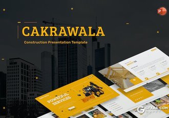 66页建筑建设工地施工展示总结分析报告国外PPT模板11种配色 - 顶尖PPT