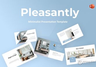 83页极简风家居产品展示通用国外PPT模板 - 顶尖PPT