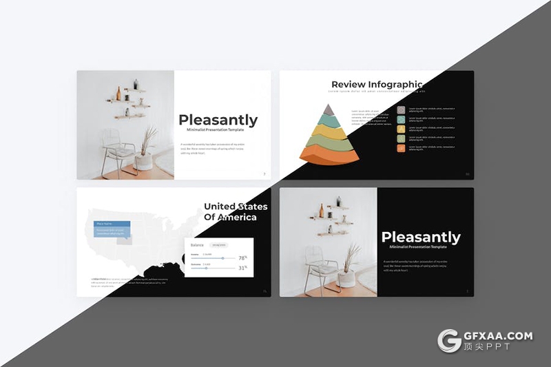 83页极简风家居产品展示通用国外PPT模板 - 顶尖PPT