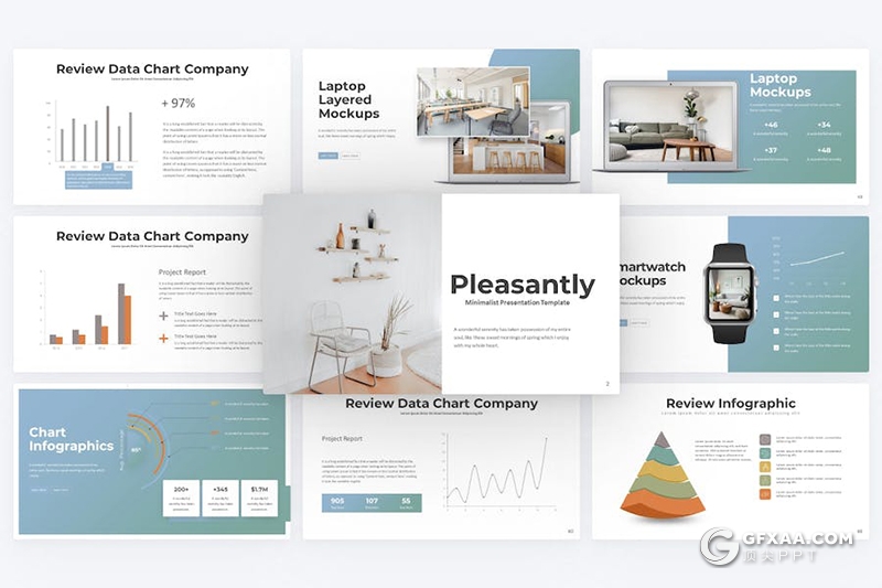 83页极简风家居产品展示通用国外PPT模板 - 顶尖PPT