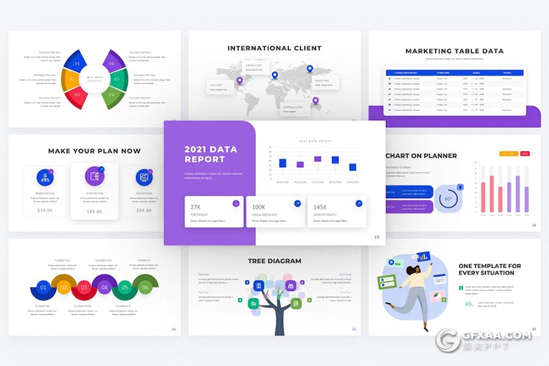 35页市场营销商业计划合作团队介绍计划总结通用国外PPT模板 - 顶尖PPT