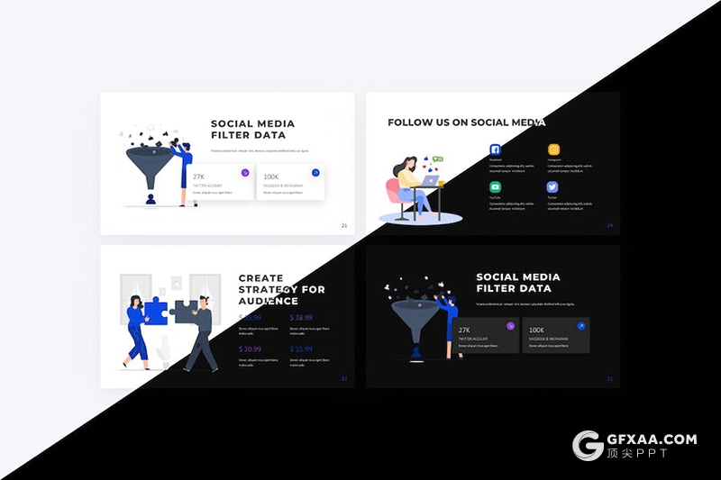 35页市场营销商业计划合作团队介绍计划总结通用国外PPT模板 - 顶尖PPT