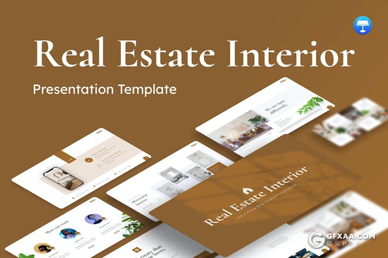 绿色环保室内设计主题多用途国外KeyNote模板 - 顶尖PPT