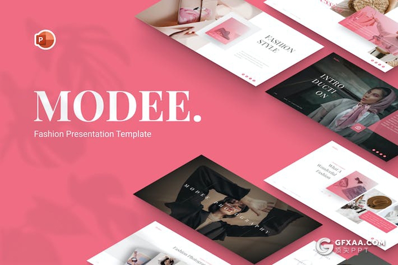 30页时尚模特摄影展示服装展示通用国外PPT模板 - 顶尖PPT