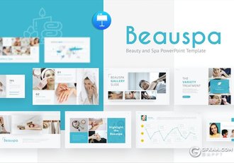美容水疗女性主题国外KeyNote模板 - 顶尖PPT