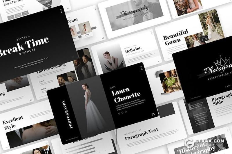 婚纱图片展示婚礼策划婚纱摄影主题展示国外KeyNote模板 - 顶尖PPT