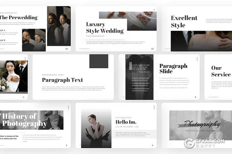婚纱图片展示婚礼策划婚纱摄影主题展示国外KeyNote模板 - 顶尖PPT