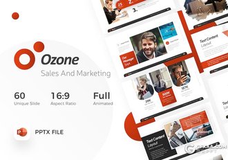 60页简约大气市场营销企业合作商业计划多用途国外PPT模板11种配色 - 顶尖PPT