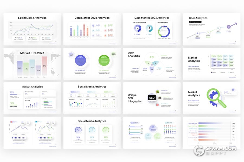 35页市场分析数据信息图表KeyNote模板 - 顶尖PPT
