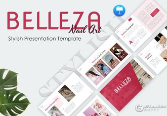 时尚美甲艺术主题通用KeyNote模板 - 顶尖PPT
