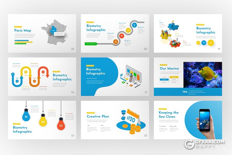 26页海洋生物介绍展示生物统计学教育课件培训PPT模板 - 顶尖PPT