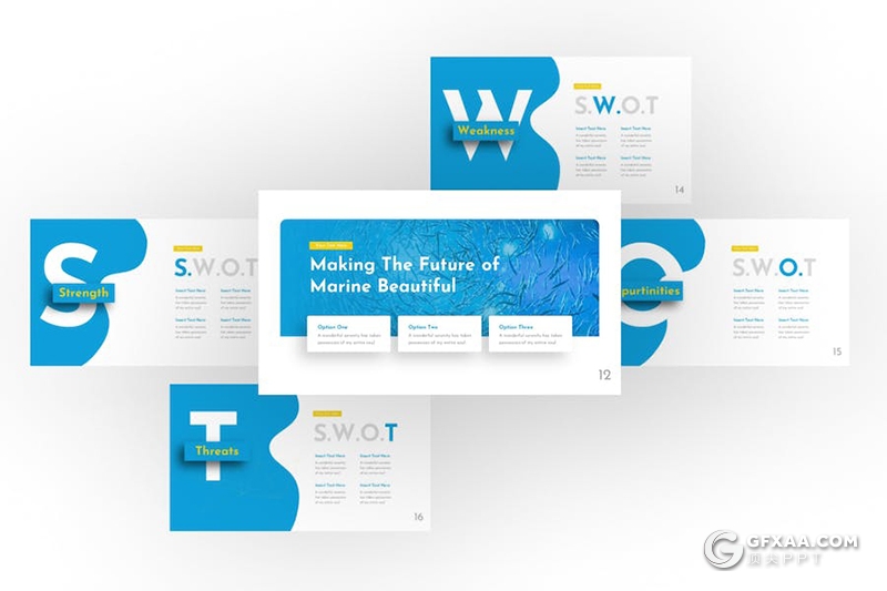 26页海洋生物介绍展示生物统计学教育课件培训PPT模板 - 顶尖PPT