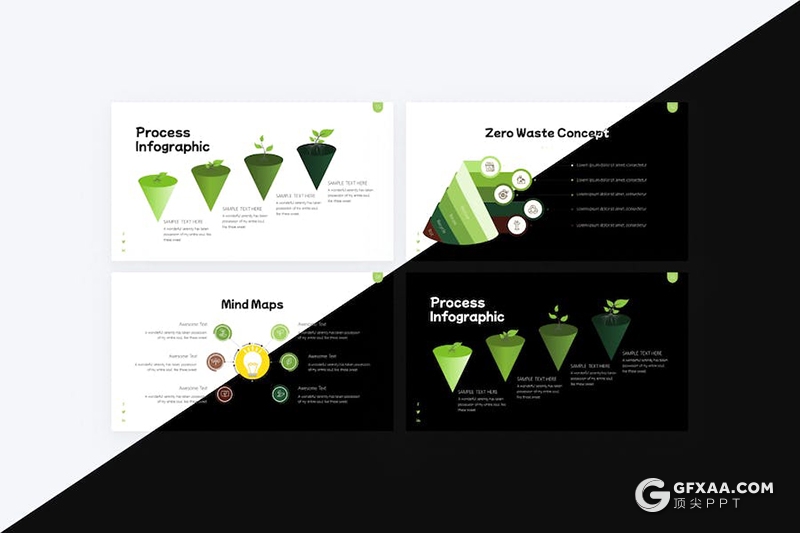 80页环境保护节能环保绿色环境展示宣传数据分析国外keynote模板 - 顶尖PPT
