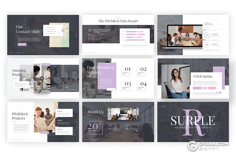 25页团队介绍商业计划企业合作商务通用国外PPT模板 - 顶尖PPT