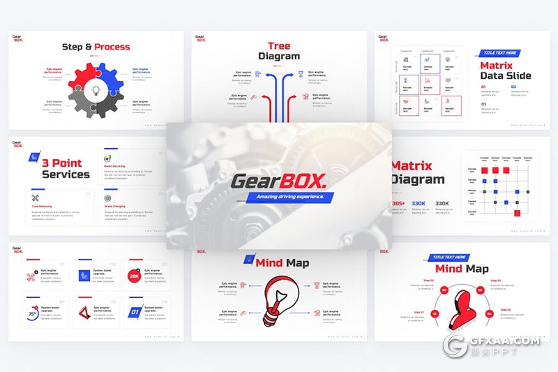 65页创意时尚汽车维修售后服务主题国外PPT模板 - 顶尖PPT