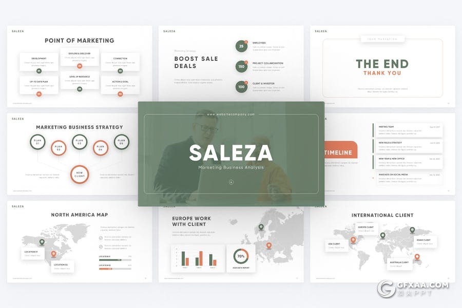 65页企业合作团队展示商业计划商务通用国外PPT模板 - 顶尖PPT