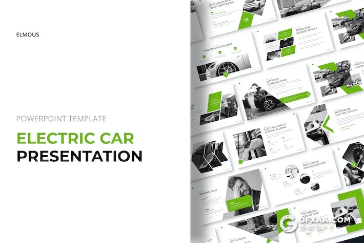 30页大气新能源汽车项目发展投资电动汽车主题PPT模板 - 顶尖PPT