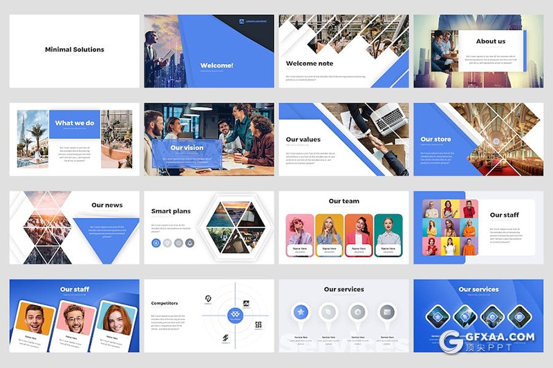 45页极简创意企业解决方案商业计划企业合作通用keynote模板 - 顶尖PPT