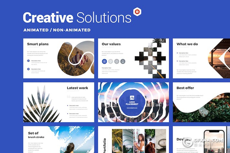 49页创意国外商业解决方案商业计划通用PPT模板 - 顶尖PPT