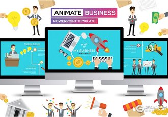 50页多色彩卡通商务图形图表数据分析GoogleSlides模板 - 顶尖PPT