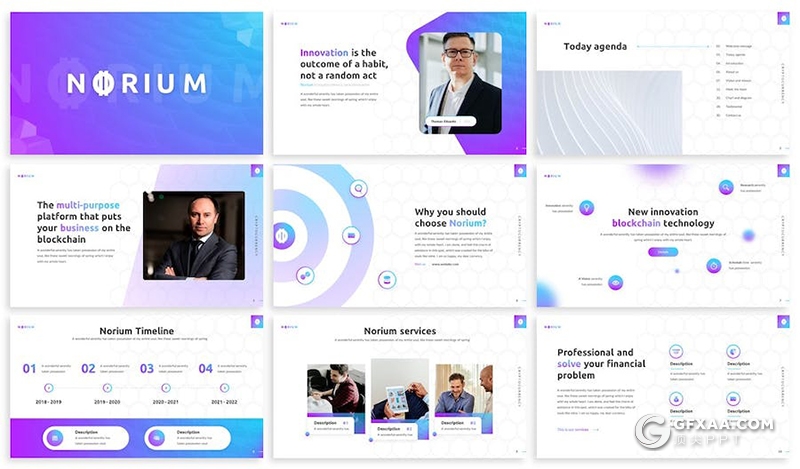 大气精美商业计划团队展示企业合作商务通用国外keynote模板6种配色 - 顶尖PPT