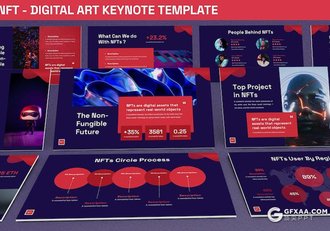 虚拟数字艺术未来科技人工智能国外keynote模板 - 顶尖PPT