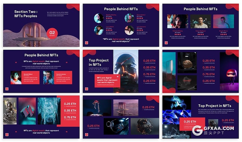 虚拟数字艺术未来科技人工智能国外keynote模板 - 顶尖PPT