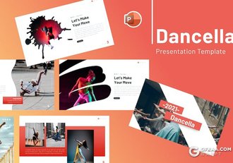 27页舞蹈学院结构介绍艺术类招生国外PPT模板 - 顶尖PPT