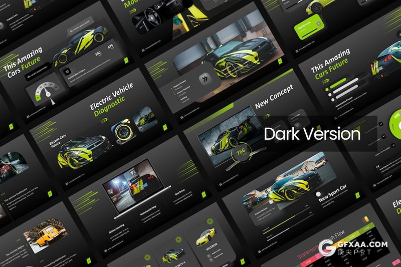 38页新能源电动跑车项目发展投资产品宣传介绍国外keynote模板 - 顶尖PPT