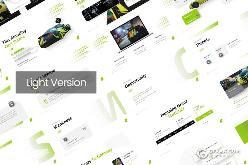 38页新能源电动跑车项目发展投资产品宣传介绍国外keynote模板 - 顶尖PPT