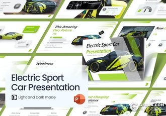 38页新能源电动跑车项目发展投资产品宣传介绍国外PPT模板 - 顶尖PPT