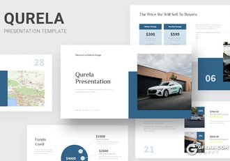 42页扁平化极简风格新能源电动汽车公司团队介绍国外keynote模板 - 顶尖PPT