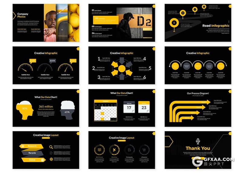 简约大气商业计划企业合作营销策划商务通用国外keynote模板5种配色 - 顶尖PPT