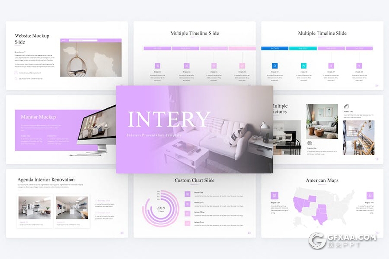 80页简约大气室内设计室内家居展示多用途国外PPT模板 - 顶尖PPT