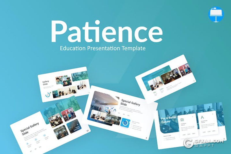 耐心教育主题演讲国外keynote模板 - 顶尖PPT