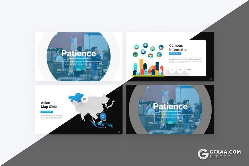 耐心教育主题演讲国外keynote模板 - 顶尖PPT