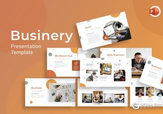 35页创意大气企业合作介绍商业计划年计划总结多用途国外PPT模板 - 顶尖PPT