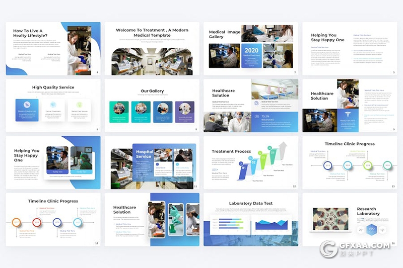35页治疗医疗医学研究医疗团队介绍通用国外PPT模板 - 顶尖PPT