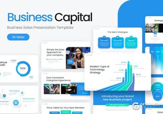 45页业务资本展示企业合作商业计划年计划总结通用国外PPT模板 - 顶尖PPT