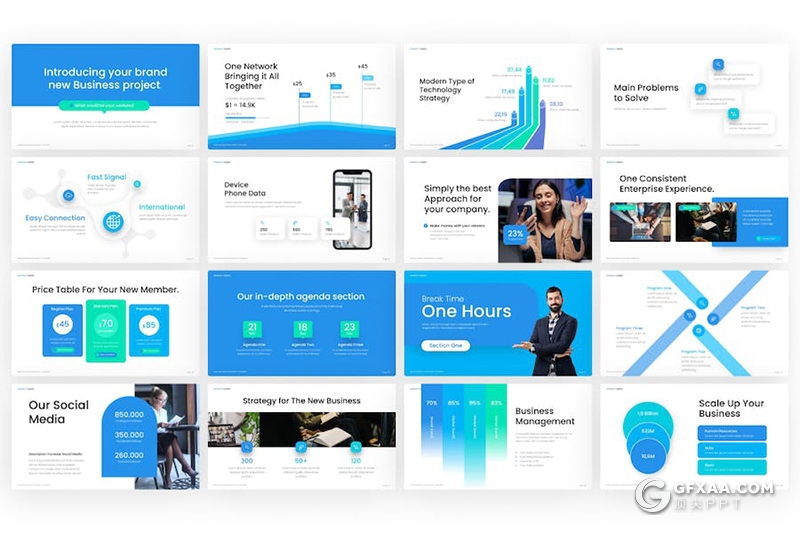 45页业务资本展示企业合作商业计划年计划总结通用国外PPT模板 - 顶尖PPT