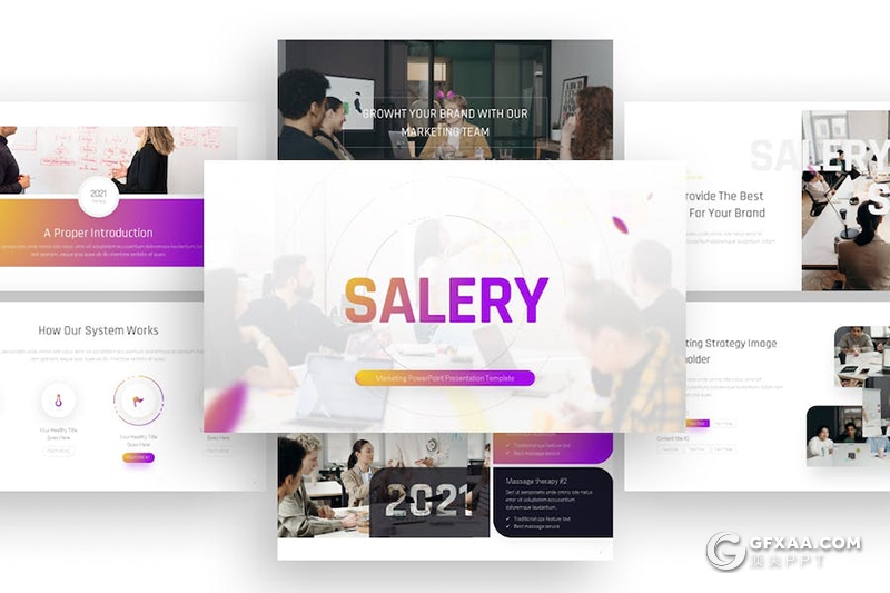 26页渐变色市场营销企业合作商业计划业务多用途国外PPT模板 - 顶尖PPT