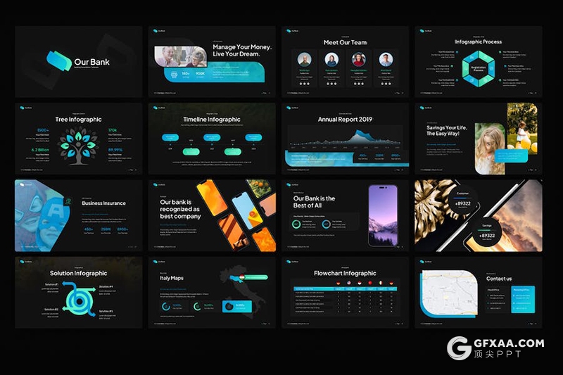 45页本行银行金融行业会计财务数据分析国外PPT模板 - 顶尖PPT