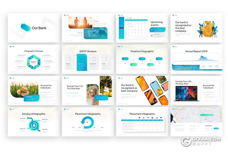 45页本行银行金融行业会计财务数据分析国外PPT模板 - 顶尖PPT