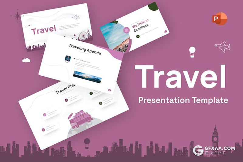 81页创意旅游景点展示旅行社数据分析国外PPT模板 - 顶尖PPT