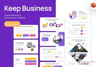 40页大气营销计划商业计划业务合作多用途国外PPT模板 - 顶尖PPT