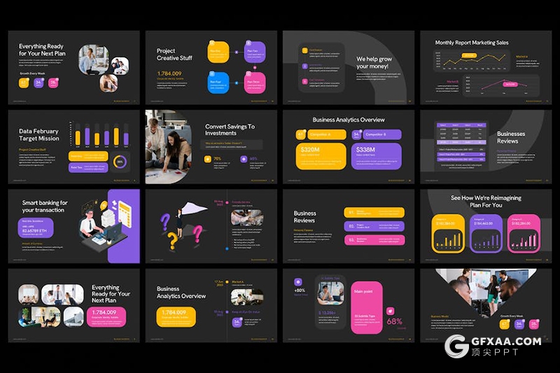 40页大气营销计划商业计划业务合作多用途国外PPT模板 - 顶尖PPT