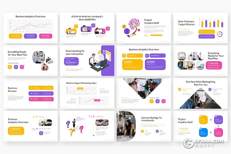 40页大气营销计划商业计划业务合作多用途国外PPT模板 - 顶尖PPT