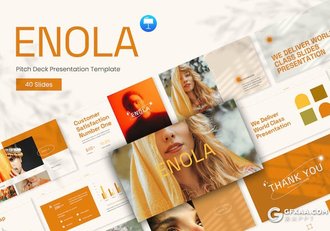 40页橙色品牌营销策划多用途国外keynote模板 - 顶尖PPT