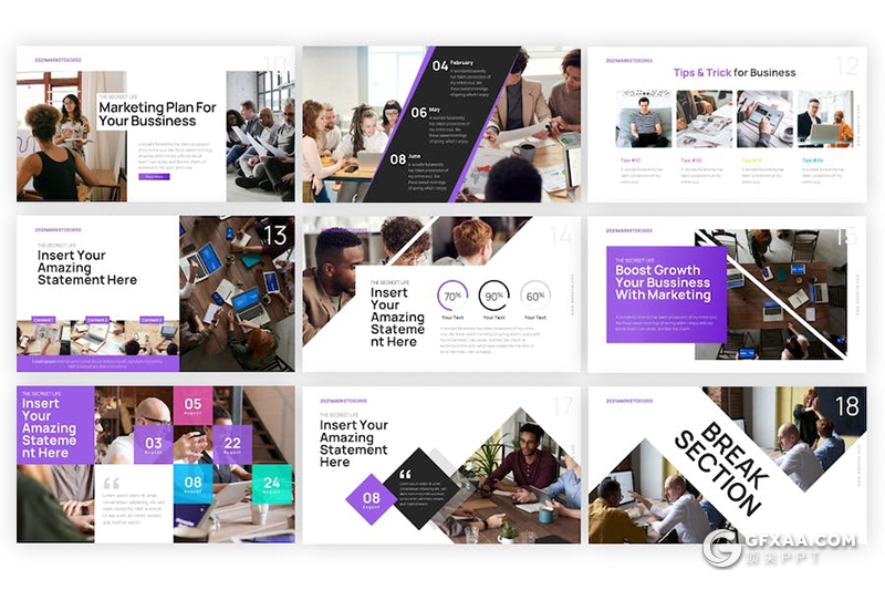 创意大气商业计划团队介绍企业合作商务通用国外keynote模板 - 顶尖PPT