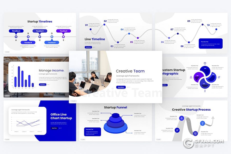 43页蓝色大气企业合作商业计划年计划总结汇报通用国外PPT模板 - 顶尖PPT